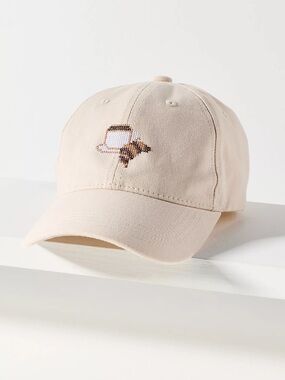 Anthropologie Icon Embroidered Baseball Cap